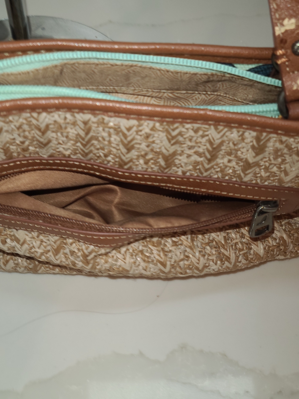 Sakroots Tan Woven Tote with Floral Butterfly Accent - Picture 8 of 13